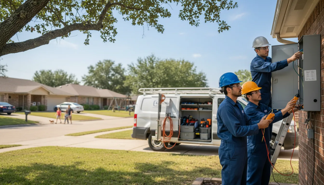 Certified electrician providing emergency electrical services in Clare, IA
